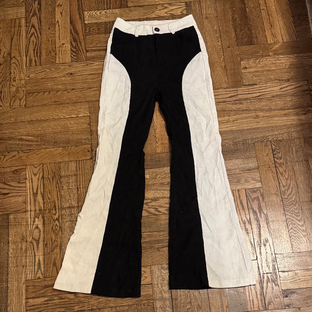 SHEIN Black and White Flared Pants